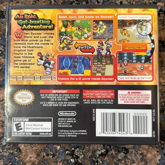 Mario & Luigi: Bowser's Inside Story (Nintendo DS, 2009) Brand New Sealed - Picture 2 of 4